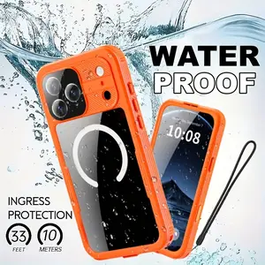 360° Full Protective Heavy-Duty Phone Case, Shockproof Waterproof Cover for iPhone 17 Pro Max/Air/Plus Max, Outdoor Surfing Beach Full Coverage Case