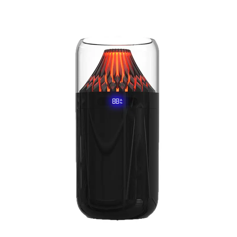 Volcanic Shape Volcano Humidifier Aromatherapy Diffuser - USB Rechargeable, Cordless, Lightweight 16x8cm Mini Office Gadget, Scented, Silent Mode, LED Display, Portable Air Moisturizer for Travel, Bedroom