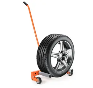 Adjustable Tire Wheel Dolly 330LBS Tire Lifter for 23.5"-43.5" Wheels, Universal Fit, Black, Ergonomic Handle