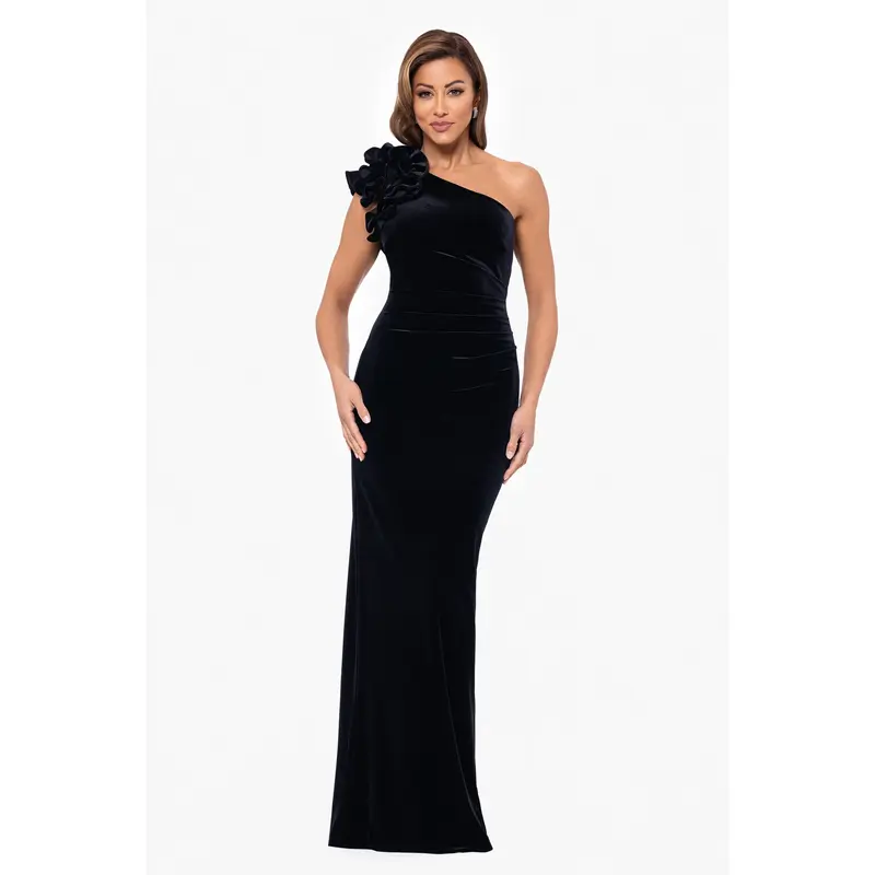 sachin and babi light blue dress Long Sequined Evening Gown – Akris Inc main image 0