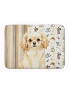 Carolines Treasures WDK7639RUG 19x27 in. Cream Tibetan Spaniel Animal-Inspired Art-Themed Cozy Cushioned Memory Foam Coffee Bar Kitchen Mat, Animal-Inspired Kitchen Rugs, Art-Themed Kitchen Rugs