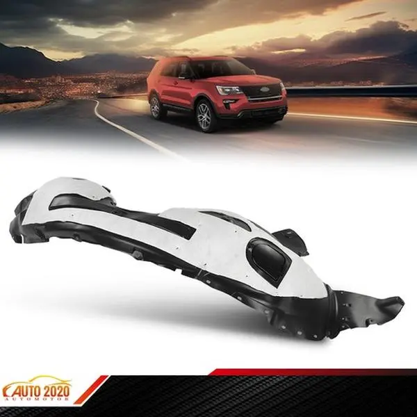 Front Right Side Car Fender Liner Splash Shield Splash Guard - 2016-2019 Ford Explorer Limited OE Replacement Part FO1249178, Factory Direct, Debris Deflects, Vehicle Protection, 1 Unit