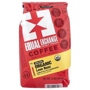 Equal Exchange Organic Coffee, Love Buzz, Whole Bean, French Roasts, 12 oz (340 g)