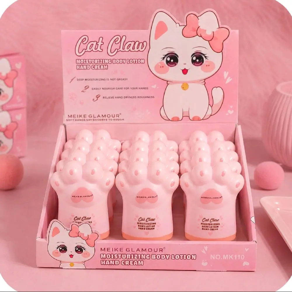 Crema Hidratante para Manos y Cuerpo en Forma de Patita de Gato - Rosa