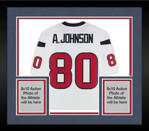 Framed Andre Johnson Houston Texans Autographed Mitchell and Ness 2008 White Replica Jersey - Fanatics Authentic Certified