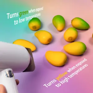 Color-Changing Mango Squishy Toy - Decompression Squeeze Balls, Stretchable Stress Ball, Sensory Stress Reliever, Fidget Toys with Repeated Color Change, Quick Rebound - Anxiety Relief Sensory Squeeze Gadget for Kids & Adults