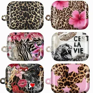 Leooard Collection Print AirPods Case, Animal And Floral Airpods Case, Nautical Gift For Airpods Gen 1/2/3/4, Airpods Pro 1/2