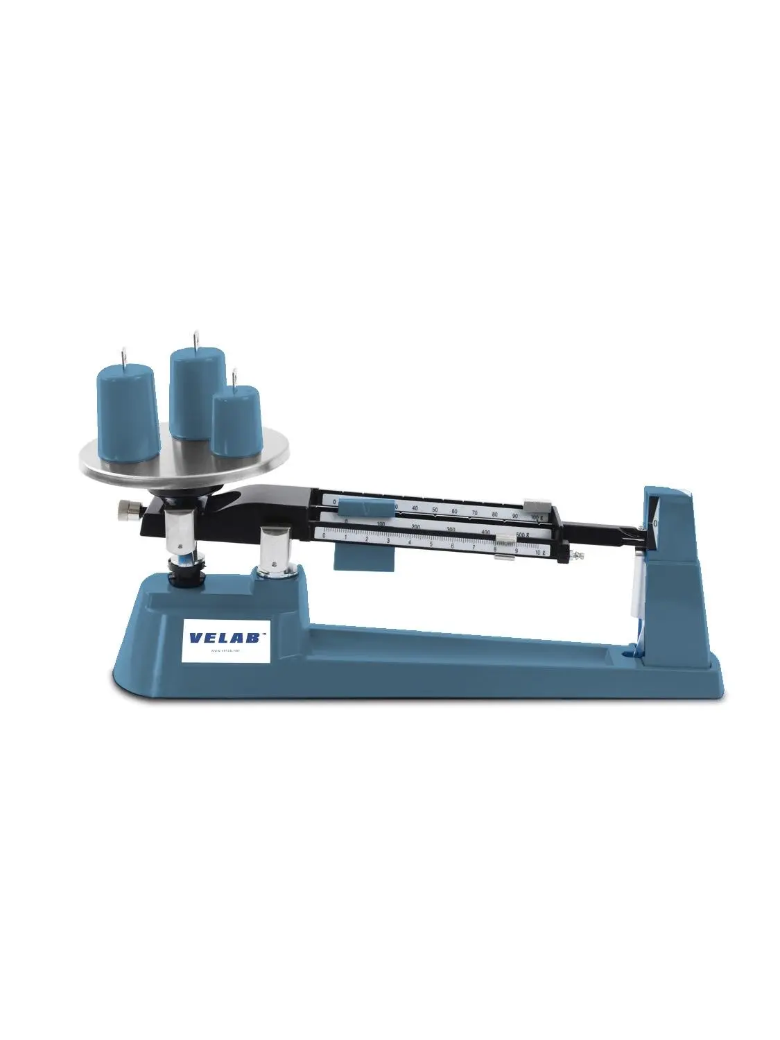 Velab VE-2610 Stainless Steel & Aluminum Triple Beam Industrial Scale Weights Set, 2160g-0.1g Capacity, 6.5 lbs & 610g Options, Metal Pan, 7.08"H x 5.9"W x 18.5"L, External Calibration, for Classroom (Tools & Hardware, Hand Tools)