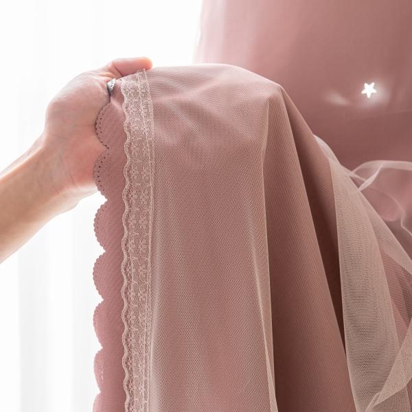 Star Cutout Kids Window Blackout Curtains for Girl Bedroom Window Room Darkening Curtains & Drapes Baby Nursery Curtains ，be attention black back slight (Pink,Grey,Beige1 Panel,2Panel,W52 x L84inch/95inch)