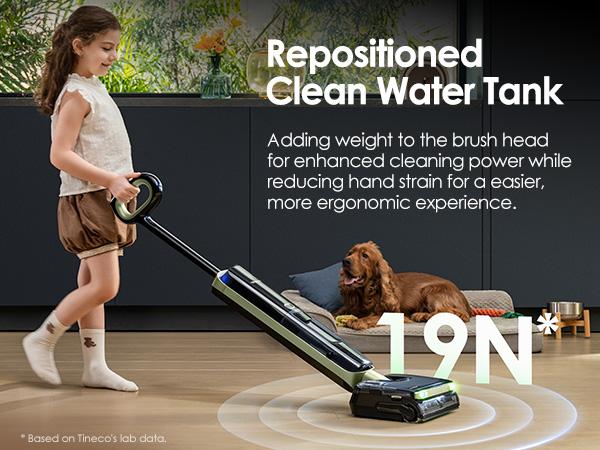 Tineco FLOOR ONE S7 Master Wet Dry Vacuum Cleaner, StreakFree Scraper, 3.9inch Ultra-Slim Body, 23kPa Suction, Flashdry Self-Cleaning System, 150° DustReveal Green Headlight