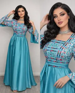 Formal Klosh Dress embroidered tatreez Satin