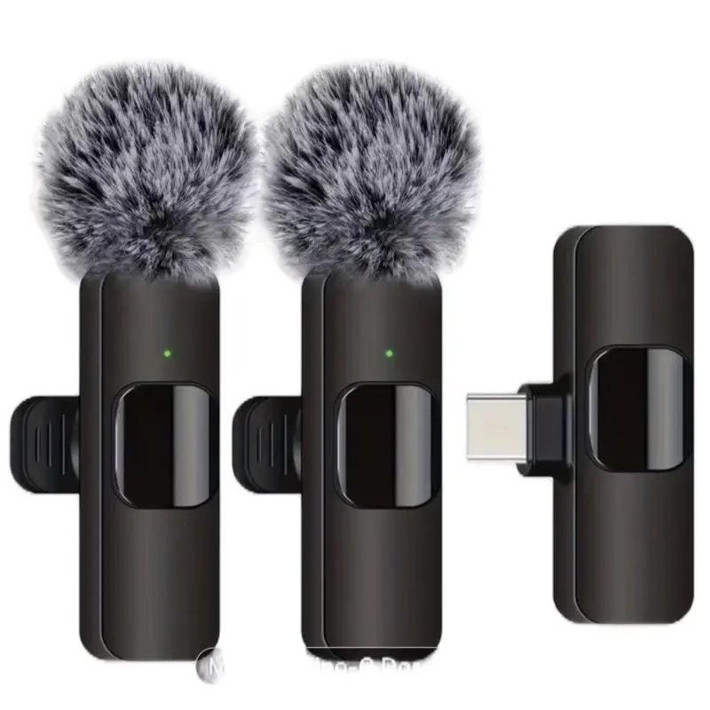 Wireless Microphone (Lavalier) with Noise Reduction – 2.4GHz, USB-C Plug & Play
