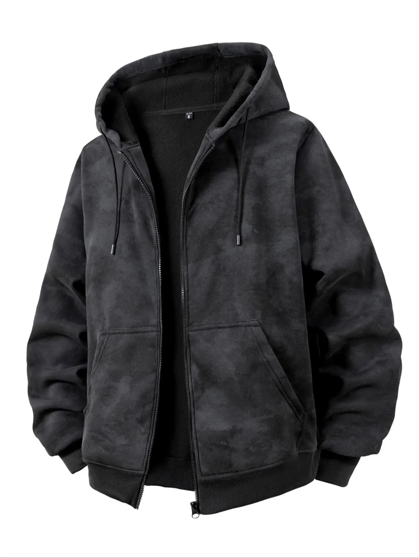 Men's Camo Hooded Jacket with Thick Lining, Camouflage, Trendy Warm Outdoor Coat, Fitted Casual Outerwear for Fall & Winter
