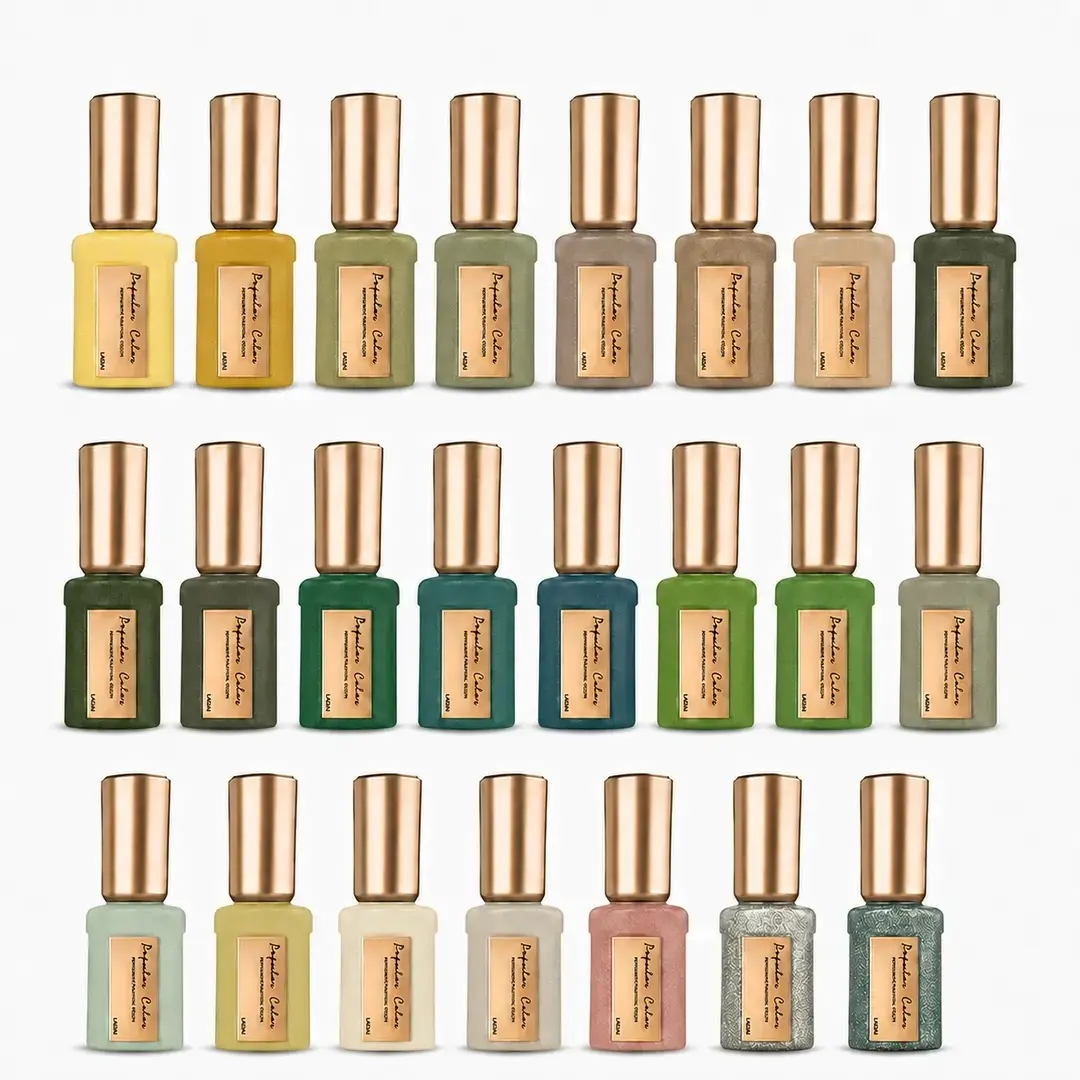LADAI Professional Gel Nail Polish Set, The Forest Series Collection, 23 Earthy & Nature-Inspired Colors + Free Shade Chart, Soak-Off UV/LED Gel for Salon Use (#185-#207)
