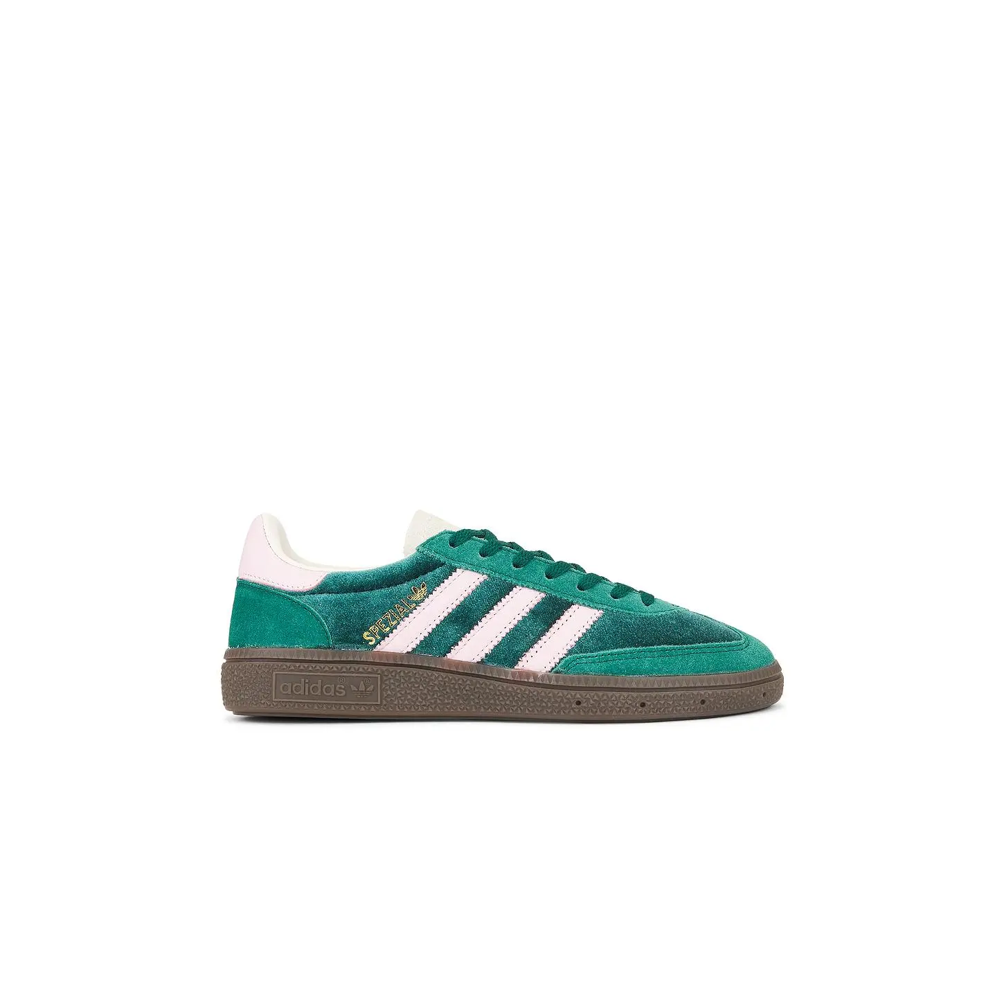 adidas Originals Handball Spezial in Collegiate Green, Clear Pink, & Cream White