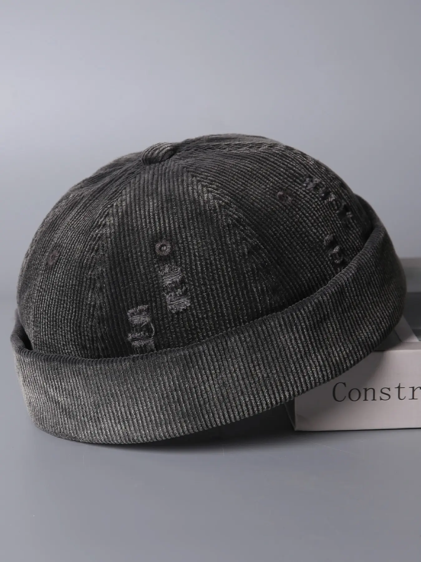 Unisex Vintage British Style Corduroy Bowler Hat, Casual Elegant Painter Cap for Men & Women Outfits, Casual Trendy Hat, Autumn All-Season Versatile Fashion Accessory