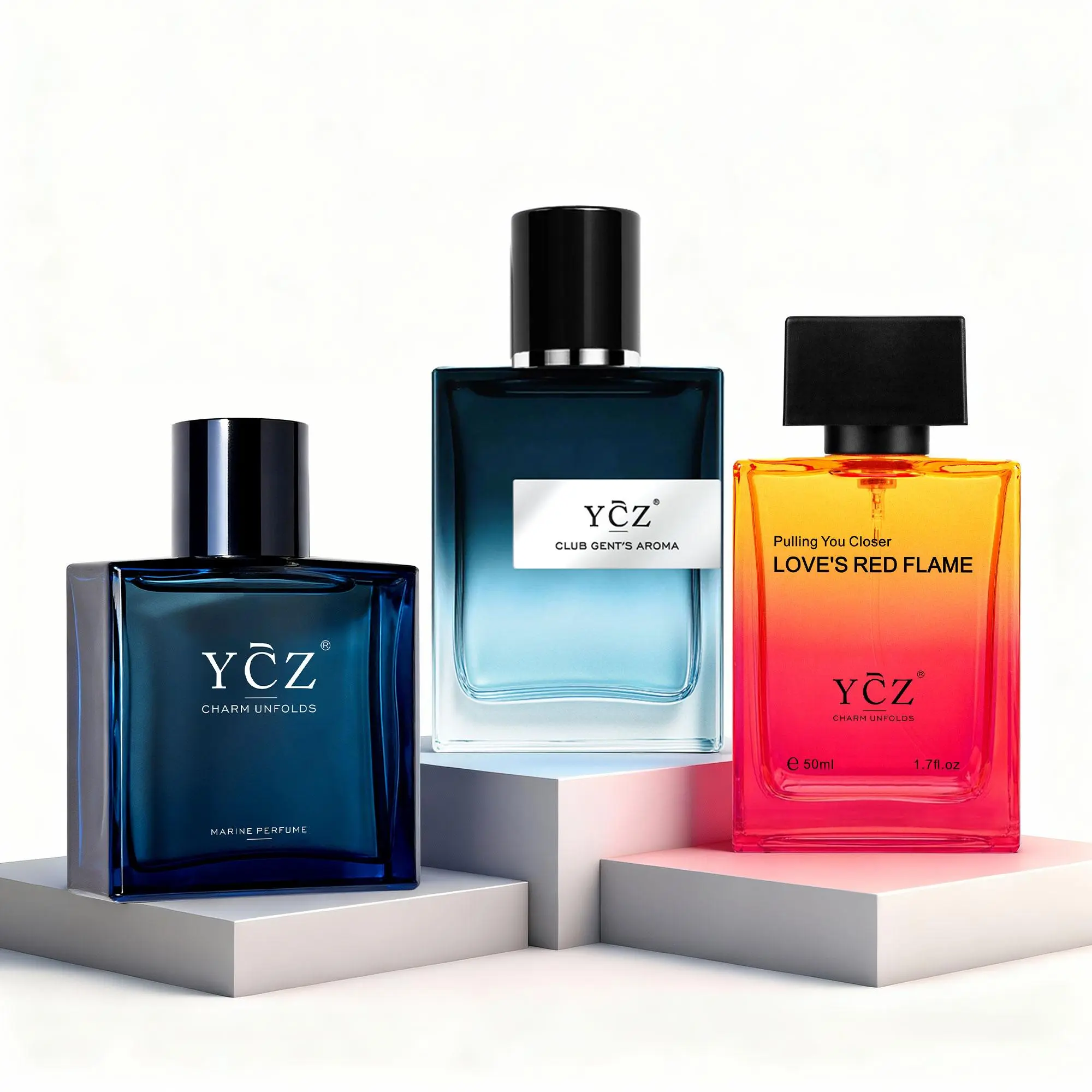 [YCZ] Magnetic Nights Fragrance Set | 3-Piece Men's Eau de Parfum Collection, 3×1.7 fl oz, Long-Lasting for Dates, Parties & Everyday Wear, Three Scents, Three Moods, One Unforgettable Night