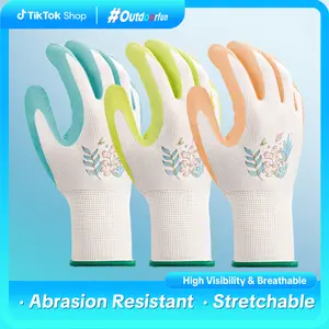 6 Pairs Kebada Versatile Gardening Work Gloves For Women, Soft, Durable Latex Coating, Colorful outdoorfun
