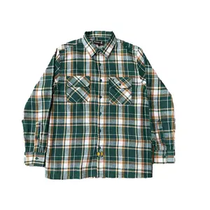 Birch Street Flannel Bronze Green Plaid