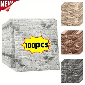 3D Artistic Tile Wall Panel, Multiple Colors Available, Waterproof and Moisture-Resistant, Self-Adhesive, Easy Installation, Ideal for Kitchen, Living Room, Bathroom, Hallway, Office, Dormitory