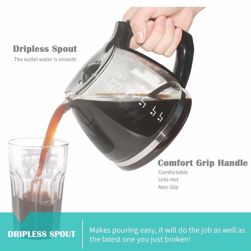 12 Cup Replacement Glass Coffee Jug for Coffee Maker model # CM1160B, CM1160W