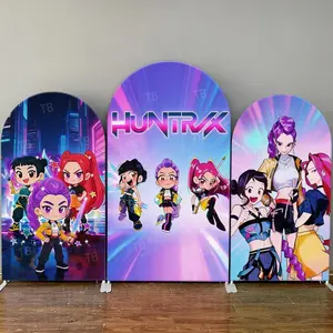 15-day Delivery Demon Girl Squad Arch Backdrop Cover for Birthday Party Decor