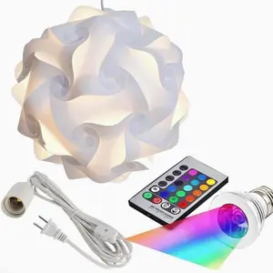 Puzzle Light Chrome E27 with Colorful Design, Plastic Shade, and Switch Remote for Home Lighting