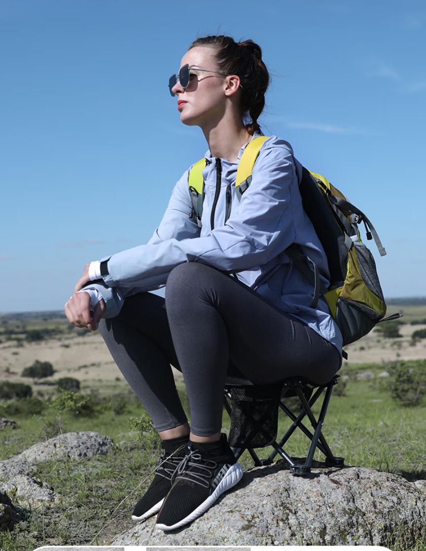 KingCamp Camping Stool – Small Portable Folding Stool, Mini Lightweight Backpacking Lounging Chair for Outdoor Camping, Hiking, Fishing, Travel, and Picnics