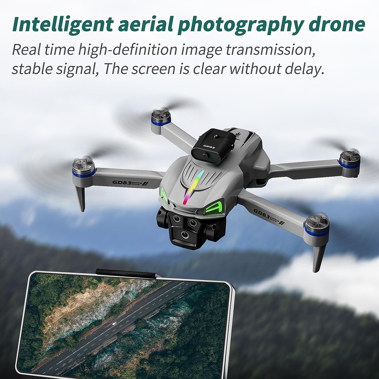4K  Foldable Flagship Drone, 80M Flight Altitude 7.2M/s Speed 200g 1500M Range, Dual Cameras Brushless Motor Intelligent Following Aerial Photography Drone for Beginners