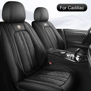 Car Seat Covers Full Set,  Fit for Cadillac CT5, XT5, LYRIQ, CT4, ATS, XTS, SRX, NAPPA Leather Car Seat Cushion, Car Front Back Seat Covers, Universal Car Seat Protector