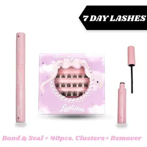 DIY Lash Kit- 1 Lash style, 2-in-1 Bond & Sealant & Lash Remover Oil. Wear up to 7 days. One kit reusable up to 1-2 months