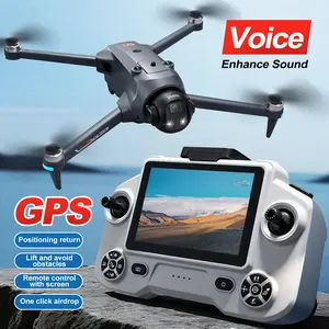 8K built-in screen remote control, GPS positioning auto return, vertical takeoff/landing smart obstacle avoidance, one-key aerial delivery plus voice enhancement; super practical for outdoor travel photography and gifting, even beginners can fly steadily