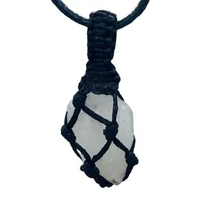 Rainbow Moonstone Raw Caged Pendant – Balance, Harmony &amp; Creative Energy