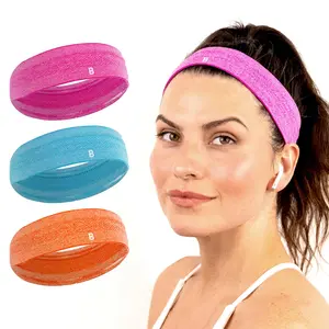 BURLYBANDS - Headbands for Women Non Slip, Athletic Headbands for Women - Sweat Headbands for Women Workout, Running, Sports & Exercise - Thick Headbands for Women (3pcs1, Multi)