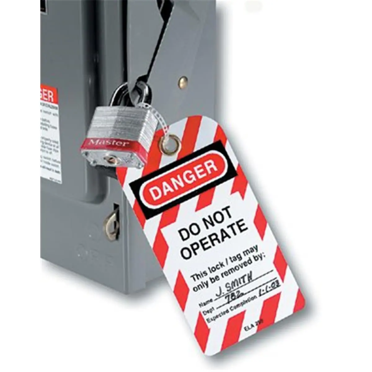 212 MAIN Heavy-Duty Polyester Waterproof Locking Tags - Padlock-Ready, Personalized/Customizable, 7/16" Diameter Grommet & Tie Set, 12-Bag Pack, Resists Water, Grease & Extreme Temperatures for Automotive Security