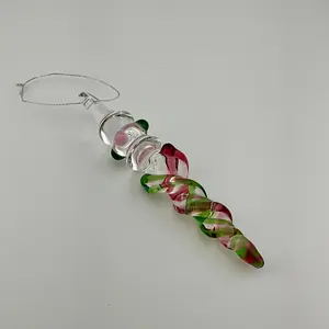 Mini Maria Telemagenta and Plantphibian Colored Glass Icicle Ornament Christmas Gift