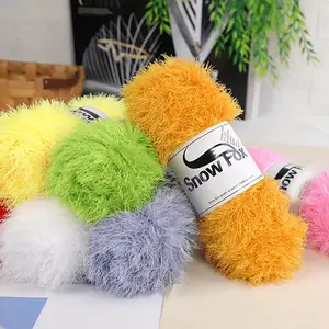 Soft Faux Fur Yarn for Hand Knitting, Crochet, Thick Wool Blend for Scarves, Hats & Blankets, DIY Craft Supplies for Cozy Home Projects