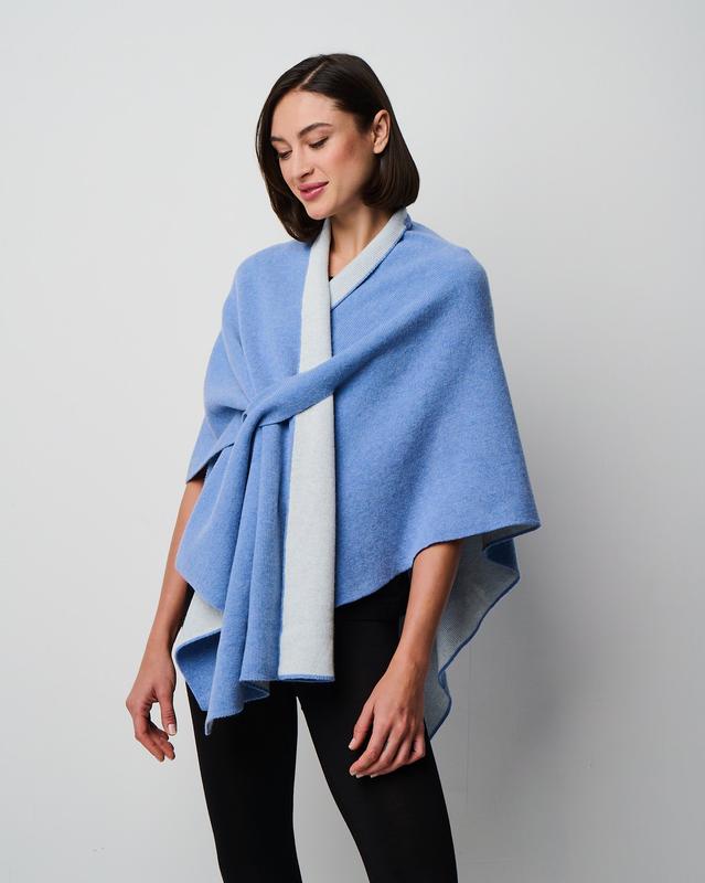Ellen Merino/Cashmere Reversible Wrap with Loop