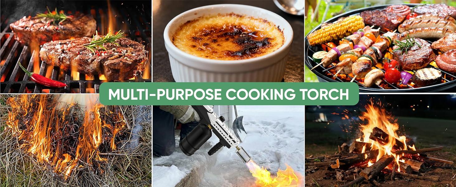 Powerful Propane Torch Gun, Kitchen Torch with Adjustable Flame, Flamethrower Blow Torch Gun, Gas Welding Kits for BBQ, Searing Steak, Camping & Charcoal Torch Lighter(Tank Not Included) Powerful Propane Torch Gun, Kitchen Torch with Adjustable Flame, Flamethrower Blow Torch Gun, Gas Welding Kits for BBQ, Searing Steak, Camping & Charcoal Torch Lighter(Tank Not Included)