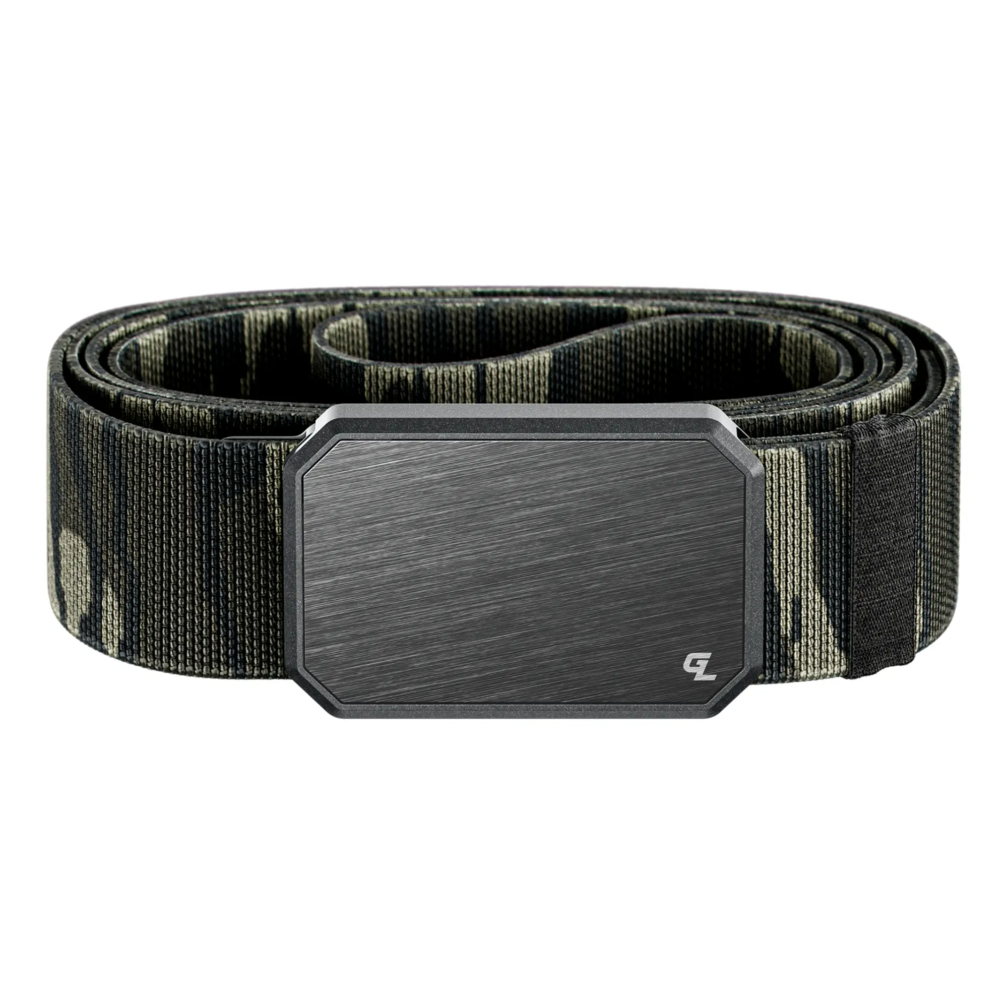 Groove Life Groove Belt, Men's Magnetic Stretch Belt, Adjustable Fit & Durable for Work, Everyday Carry & Casual Wear, Gun Metal / Mossy Oak Bottomland Camo