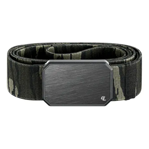 Groove Life Groove Belt, Men's Magnetic Stretch Belt, Adjustable Fit & Durable for Work, Everyday Carry & Casual Wear, Gun Metal / Mossy Oak Bottomland Camo
