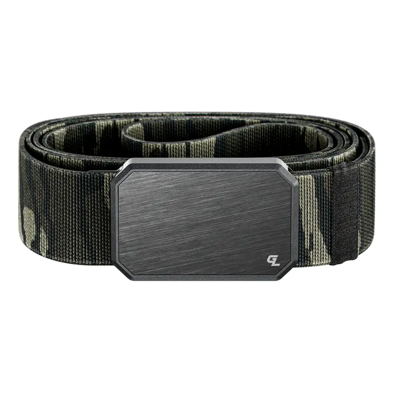 Groove Life Groove Belt, Men's Magnetic Stretch Belt, Adjustable Fit & Durable for Work, Everyday Carry & Casual Wear, Gun Metal / Mossy Oak Bottomland Camo
