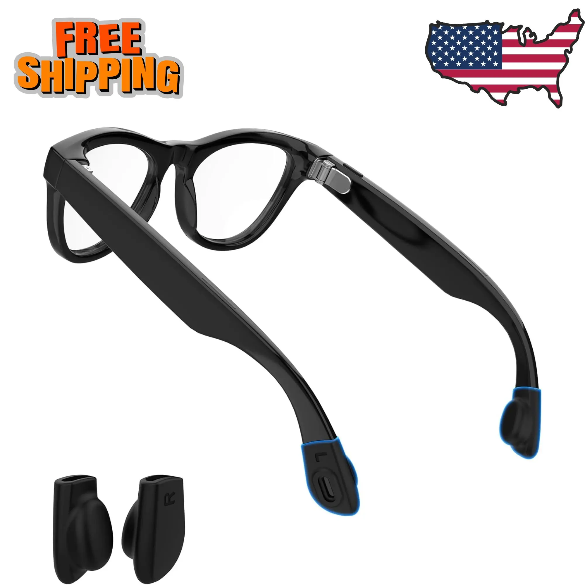 Eyeglass Ear Grip, Anti-Slip Silicone Elastic Eyeglasses Retainers for Rayban Gen 2
