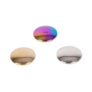 212 MAIN Sensory Reflective Sound Buttons Set of 3 (Gold, Silver, Colorburst) - Durable Hollow Stainless Steel Dog Toy with Mirrored Discs for Baby and Toddler Sensory Play