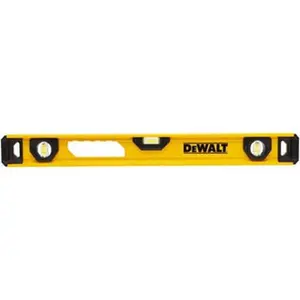 DeWALT Magnetic 24" Long 3 Vial I-Beam Level Aluminum, Yellow DWHT42163
