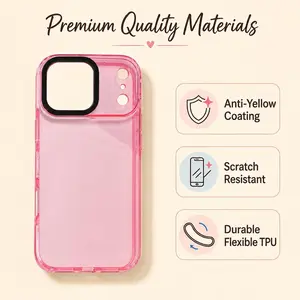 Viral Candy Color Shockproof Phone Case For iPhone X XS 11 12 13 14 15 16 17 E Pro Max Plus Samsung S21 22 23 24 25 Plas Ultra Edge Fe  Shockproof  Slim Fit, Accessories, Smartphone