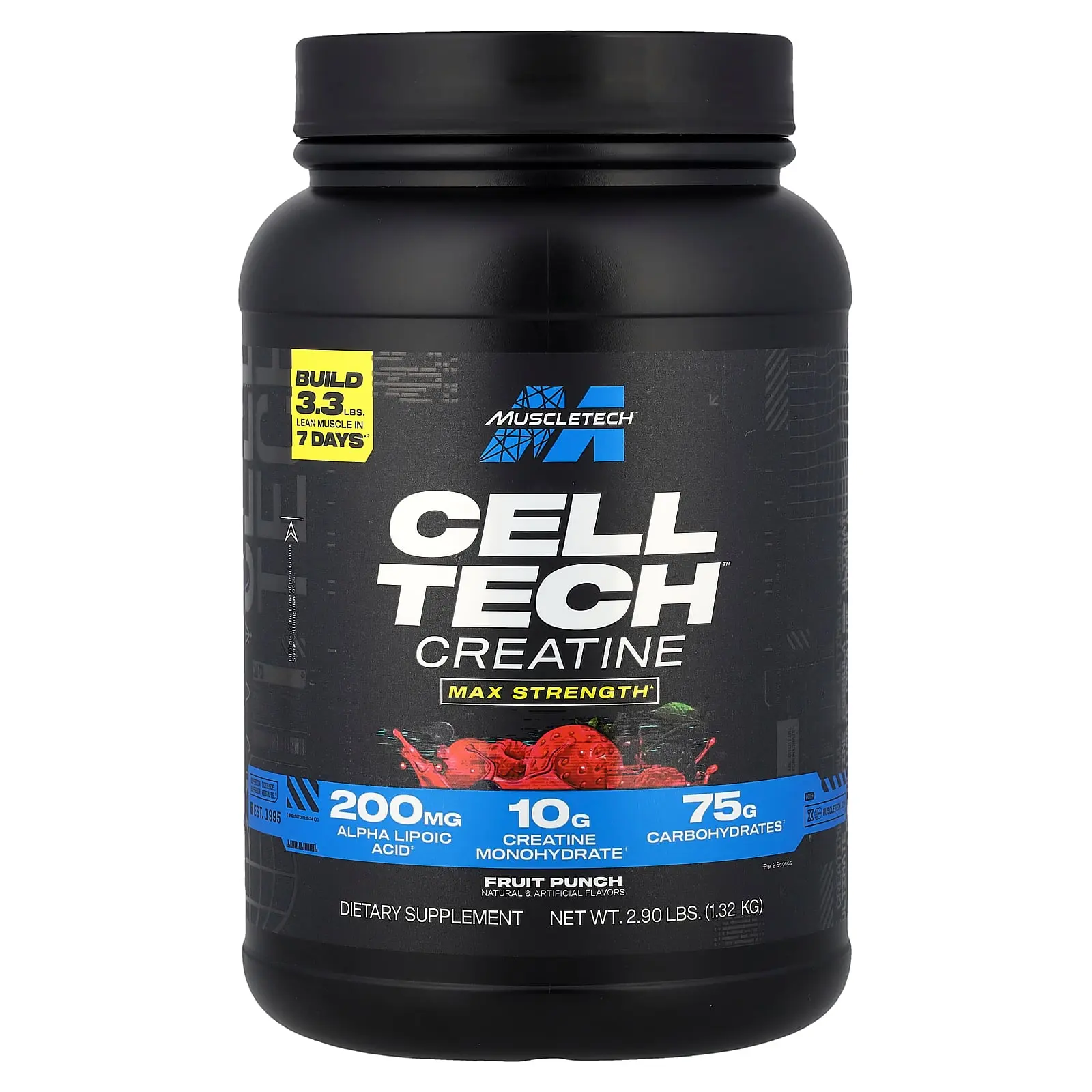 MuscleTech Cell-Tech™ Creatine, Fruit Punch, 2.9 lbs (1.32 kg) MuscleTech Cell-Tech™ Creatine, Fruit Punch, 2.9 lbs (1.32 kg)