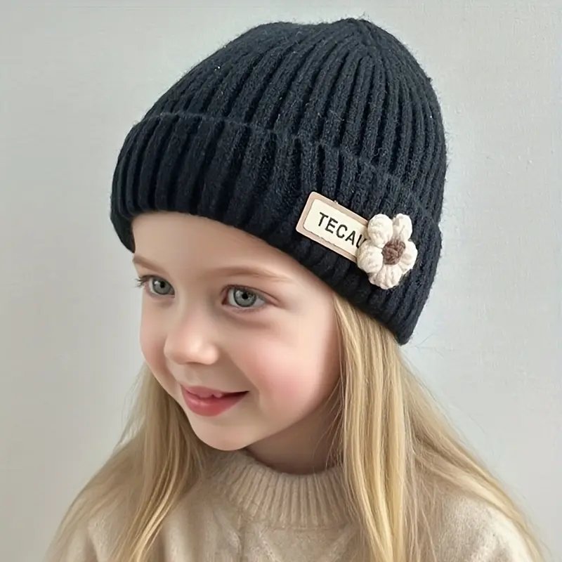 QY【Black】TECA flower knitted hoodie