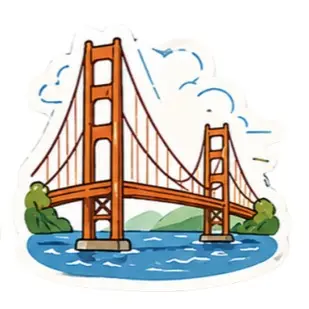 Golden Gate Bridge Sticker