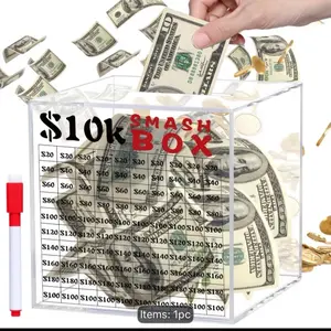 10k Savings Smash Box - Tool for Breaking Bad Habits and Achieving Financial Goals